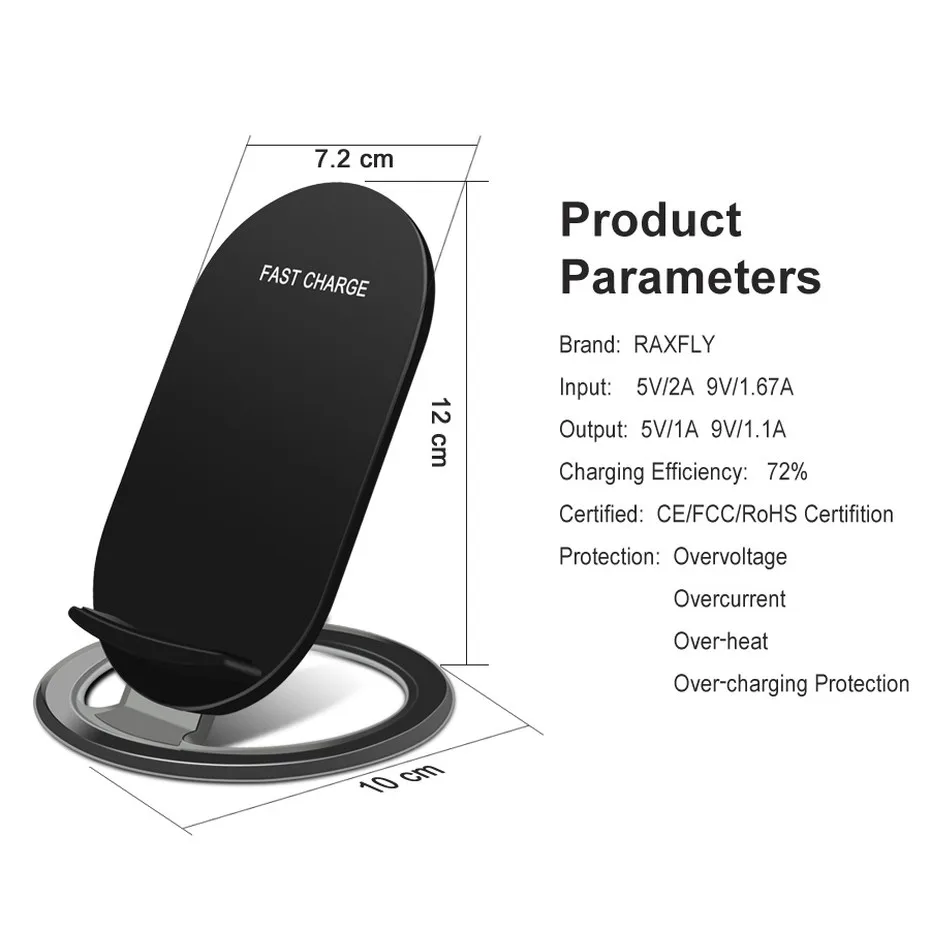PINGZHENG Universal Wireless Charger For iPhone X 8 Plus Charger Wireless Adapter Android Phone Micro USB Mobile Phone Charger (4)