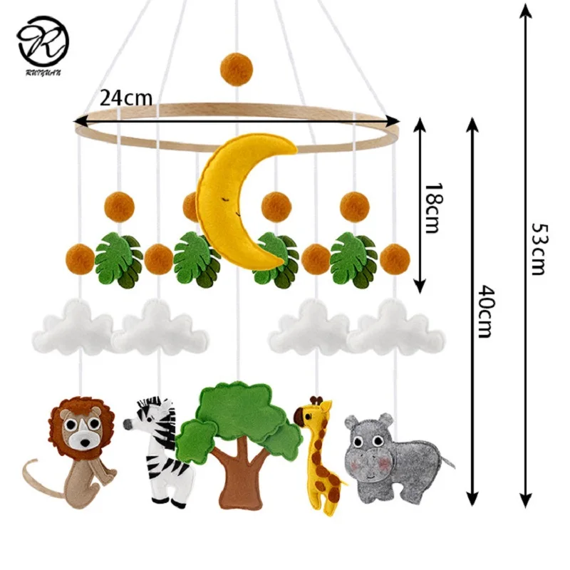Baby Crib Mobile Jungle Wild Animals Woodland Lion Baby Crib Mobile Jungle Wild Animals