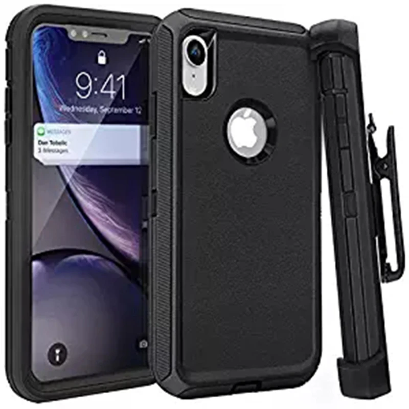 3 in 1 Defend Case for iPhone 7 8 6 6s plus X XS MAX XR Armor Shock Proof Cover for iPhone 11 12 13 Pro Max SE 2020 Case Holster iphone 13 pro phone case