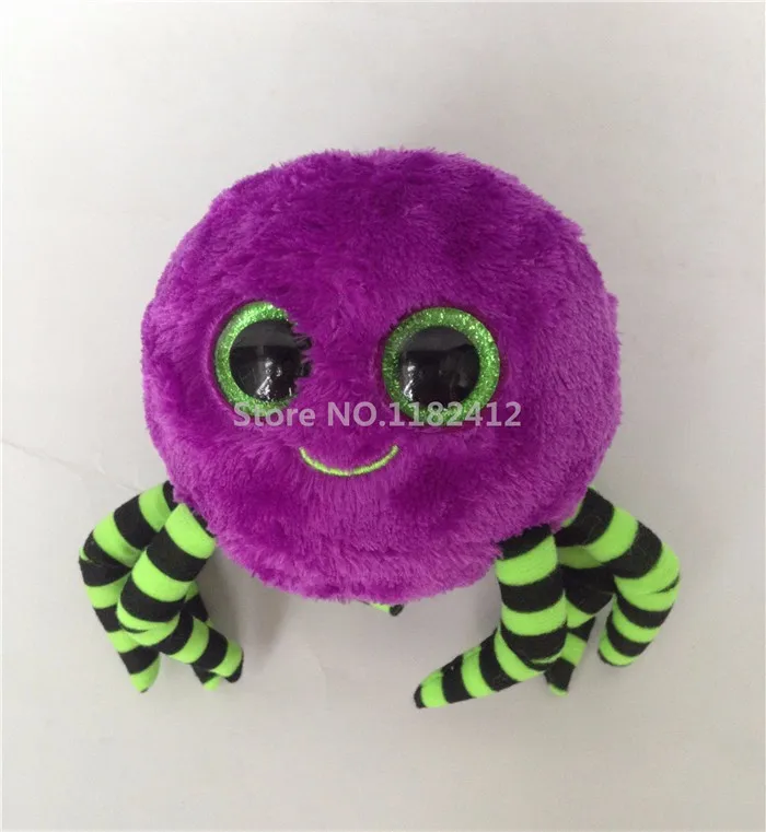 Фиолетовый черный Crawly Хэллоуин паук плюшевый животные милые большие глаза мягкие игрушки для детей Подарки для детей