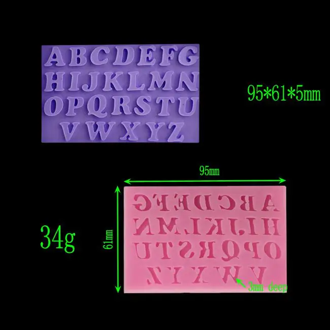 3D буквенно-цифровые символы, силиконовая форма для шоколада, украшения торта, флип-инструменты для сахара, силиконовая кухонная форма для выпечки торта, инструменты для творчества - Цвет: random