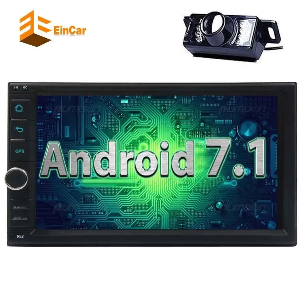 

GPS navigation stereo Bluetooth Android7.1 2din touch screen radio navigation audio media player supports OBD 4G+infrared camera