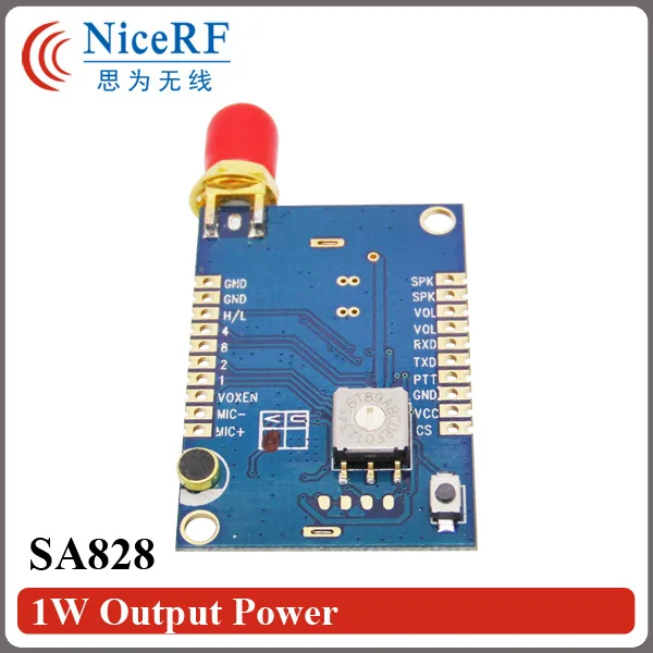 2 шт./лот NiceRF все-в-одном SA828 u-диапазон 400-480 МГц модуль рации