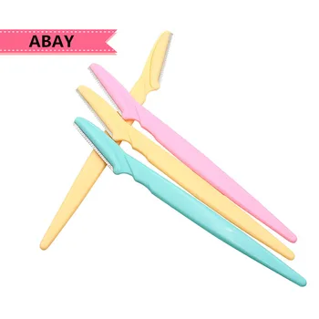 

Buy 2 Send 1 Abay Eyebrow Knives Sharp Shaving Beauty Makeup Eyebrows Tool Solid Color Multiple Colors Portable Compact Cute