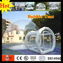 Открытый Pop Up кемпинга надувные чистым воздухом купол buble палатка для взрослых кровать палатка 1.0 mmpvc+ 0.7 mmpvc брезент