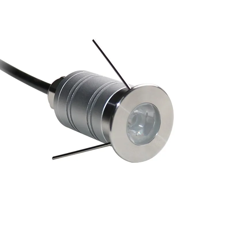 12pcs/lot Mini Spot Underground Light High Quality IP67 DC12V 24V 1W