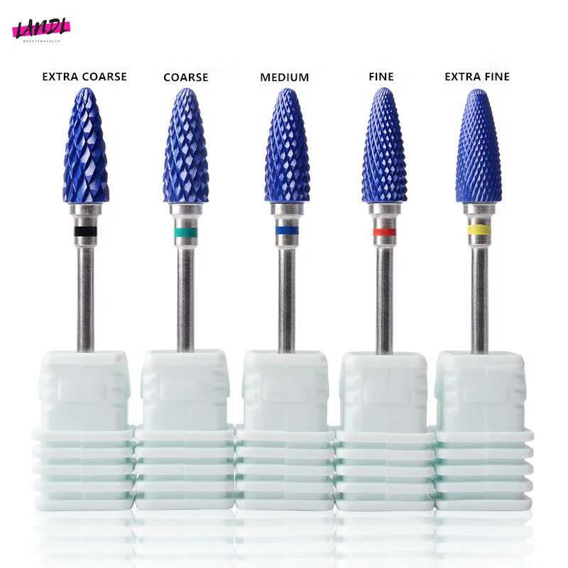 

2.35mm Bullet Ceramic Nail Drill Bit Rotate Burr Milling Cutter Bits For Manicure Pedicure Tools Electric Nail Drill Accessories