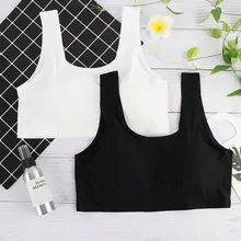 Для женщин модал сезон: весна–лето Моды бесшовный бюстгальтер дышащая груди колодки Топ слова ремень жилет девушка тонкие обернутый бюстгальтер