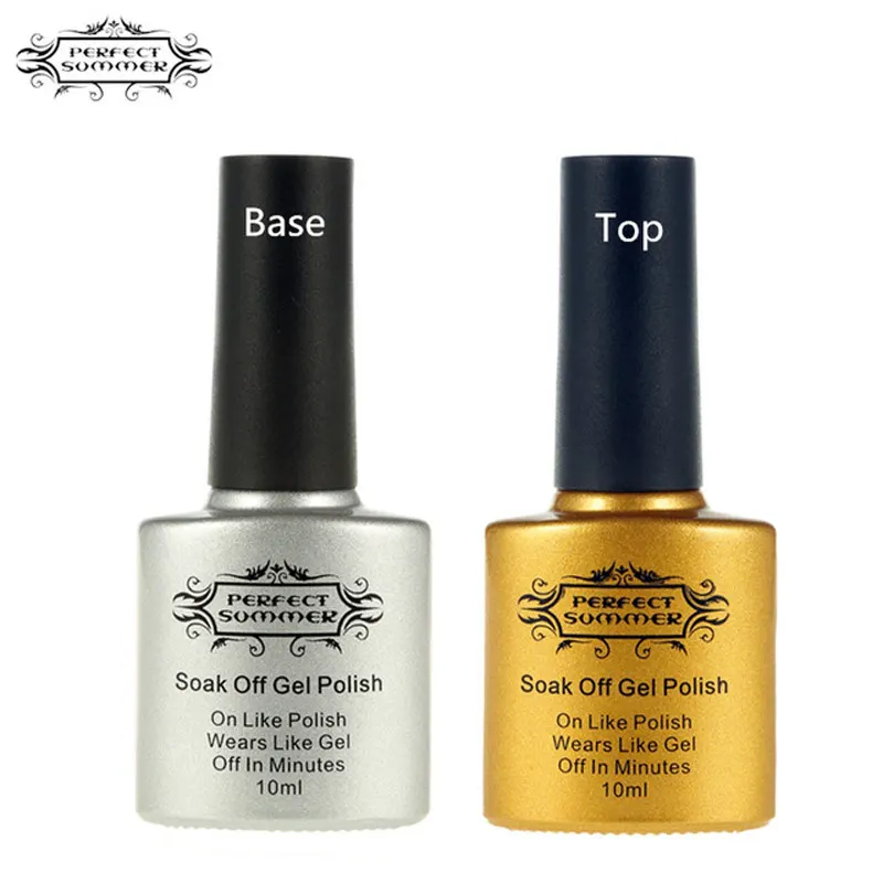 

Perfect Summer Nail Gel Polish Base Gel Top Coat Finish Cover 10ml Gel Lacquer LED UV Soak off Nail Gel