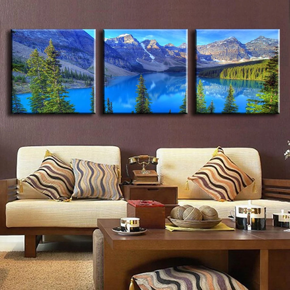 Canvas-Wall-Art-Pictures-Modern-Framework-Living-Room-Decor-3-Pieces-Alps-Mountains-Blue-Lakes-HD (3)