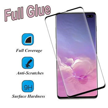 

1000pcs Full Coverage Curved Full Glue Tempered Glass For Samsung Galaxy Note 10 Plus S10 5G Case Friendly Screen Protector Film