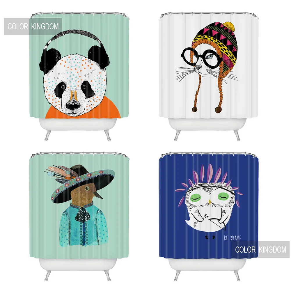 Buy Custom made Cartoon image Curtain For The Bathroom