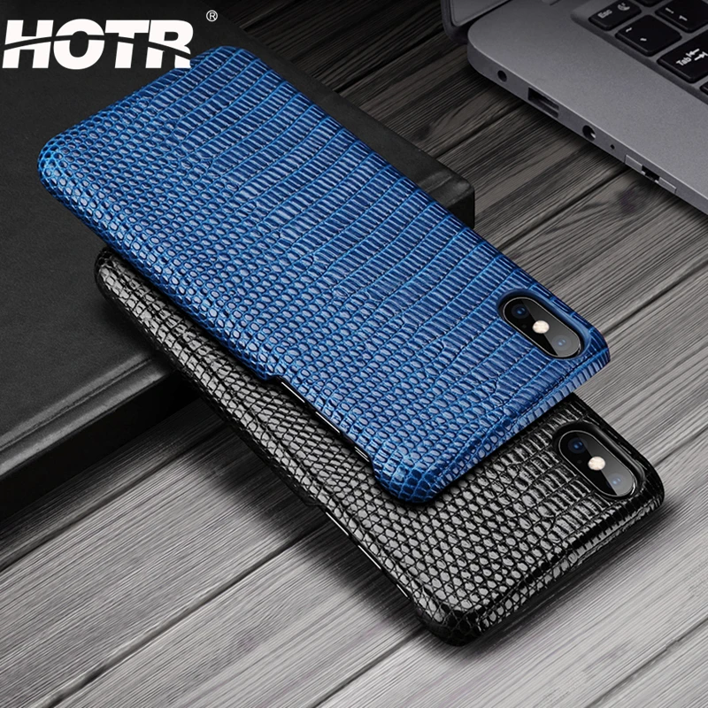

Lizard Genuine Leather Case for iphone X XS XR XS Max for iphone 11 Pro MAX 2019 for iphone 6s 7 8 plus Real Leather Back Cover