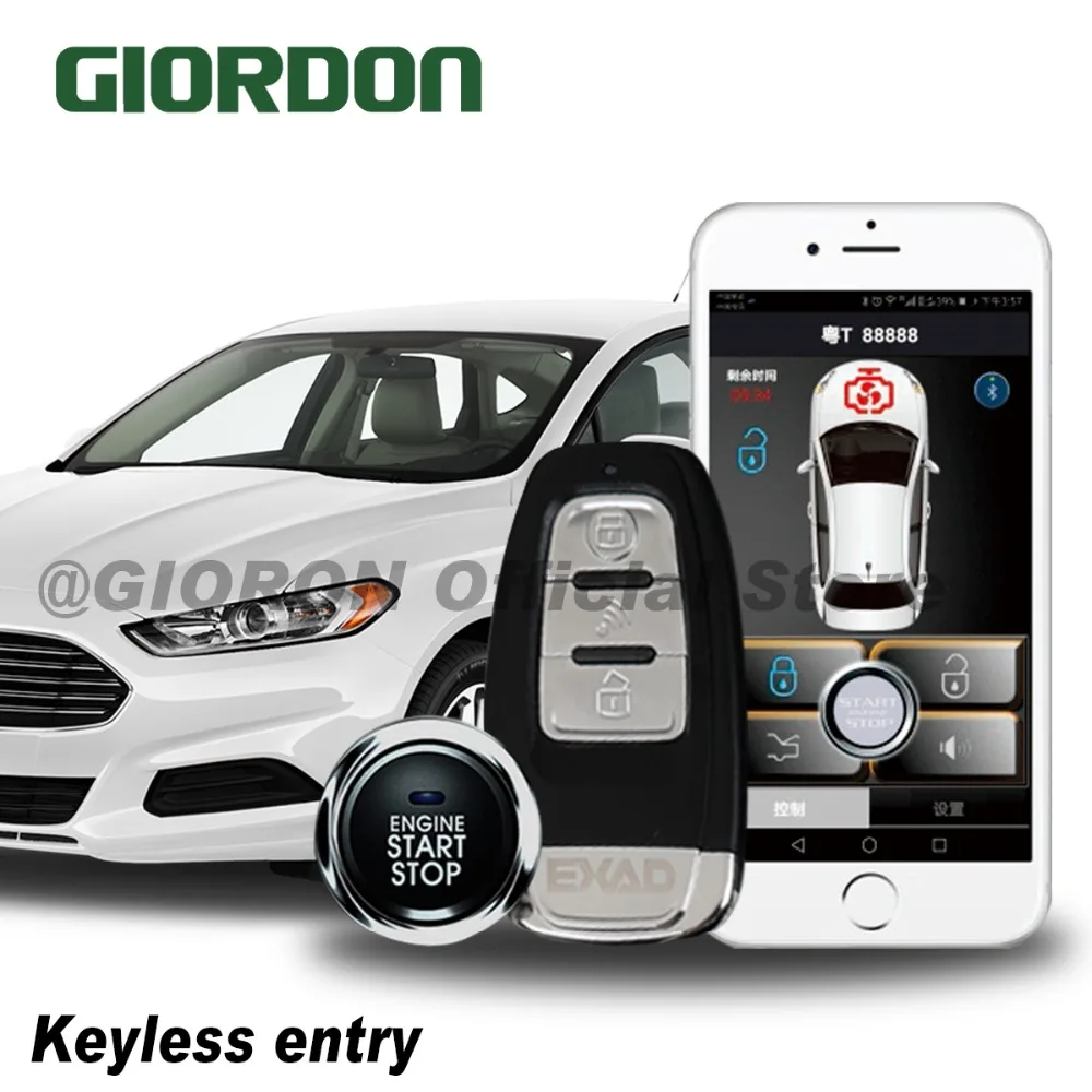 

PKE one key start induction anti-theft system mobile phone remote start with remote opening box/vibration alarm function