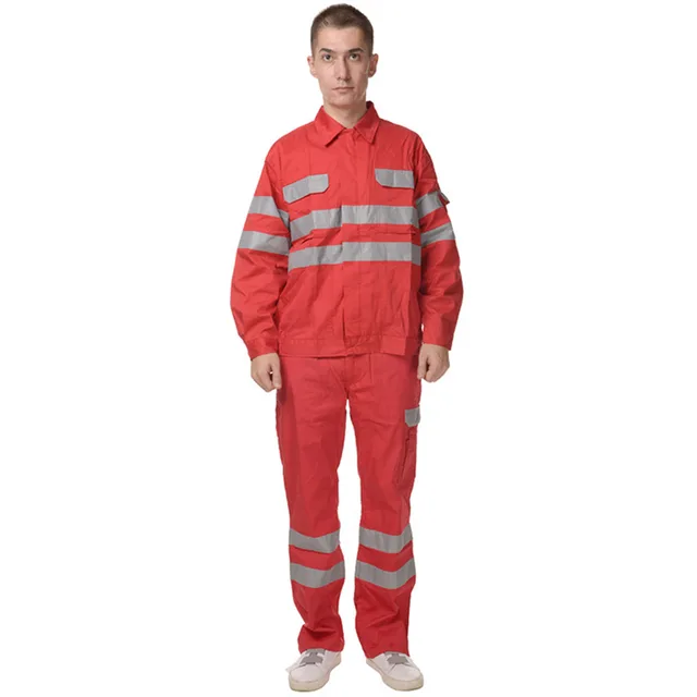 Buy Men workwear set long sleeved reflective strap