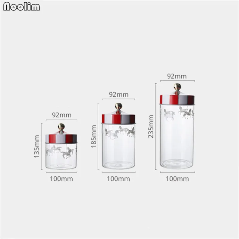 NOOLIM карусель, герметичные банки, креативные стеклянные банки для хранения кофе, чая, конфет, разные зерна, банки для хранения, кухонные, для хранения продуктов