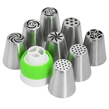 

Dessert Making Tools Large Decorative Pointed Set, Dessert Tulip Icing Pipe Nozzle SS Coupler Icing Bag Kitchen Baking Tools