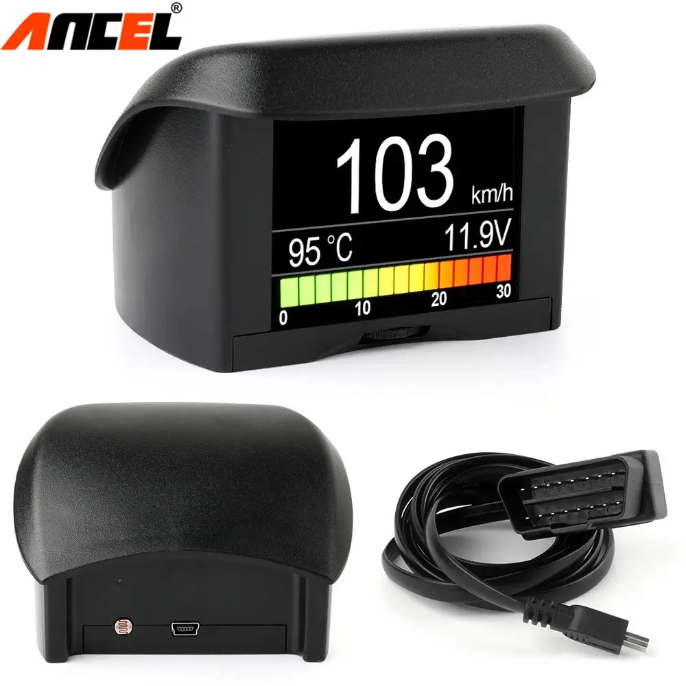 Ancel A202 OBD2 Fuel Consumption Meter Car Onboard Computer Water Temperature Voltage Speed Small Digital OBD