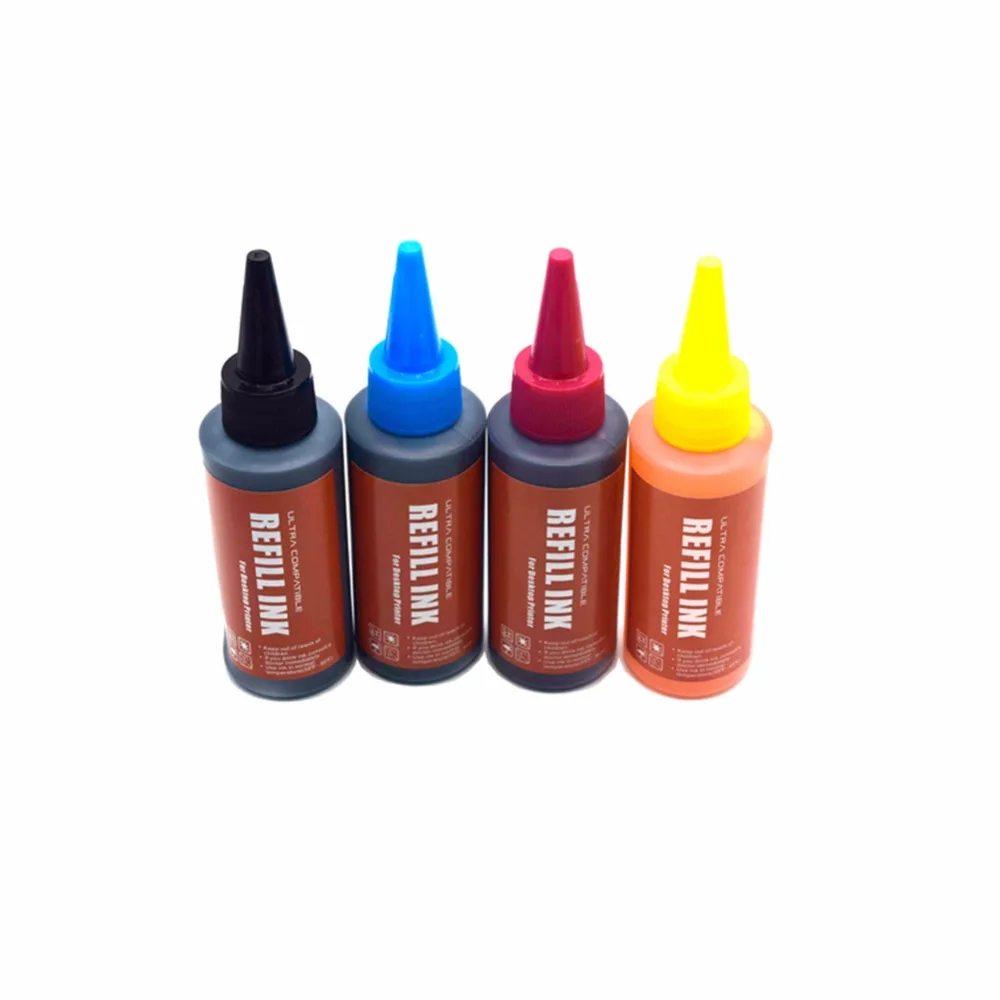 CK 4 Pcs Universal high quality 400ml K C M Y Refill Ink kit For HP