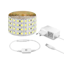Ультра яркая 5 м 4040 светодиодная подсветка под шкаф сенсорный переключатель диммер Светодиодная лента лампа Гибкая лента для кухни освещение для шкафа