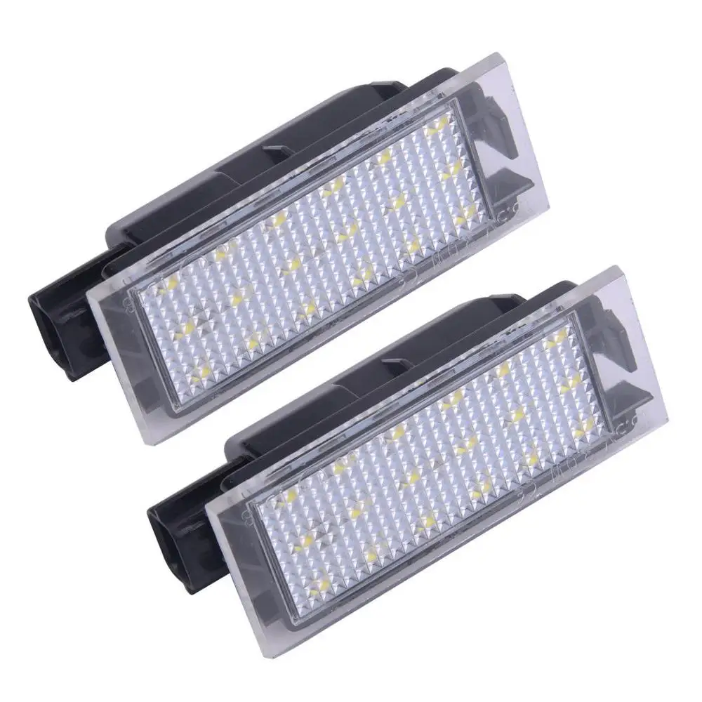 

2Pcs Error Free Car LED Number License Plate Light Lamp For Smart Fortwo 453 Coupe C453 Cabriolet A453
