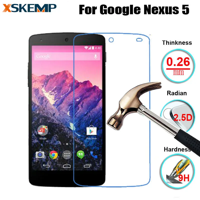 Для LG Google Nexus 5 D820 чехол с передним отпечатком пальца закаленное стекло Защита