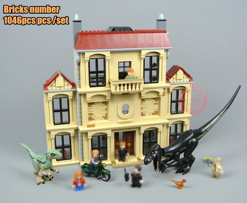

New Indoraptor Rampage at Lockwood Estate fit Jurassic World city figures Building Block Brick Toy diy 75930 kid gift