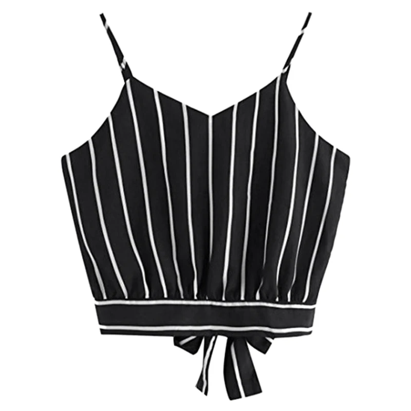 

FashionWomen'S Tops V-Neck Stripes Summer Tops Women'S Polyester Tops Vest Women'S Camisole