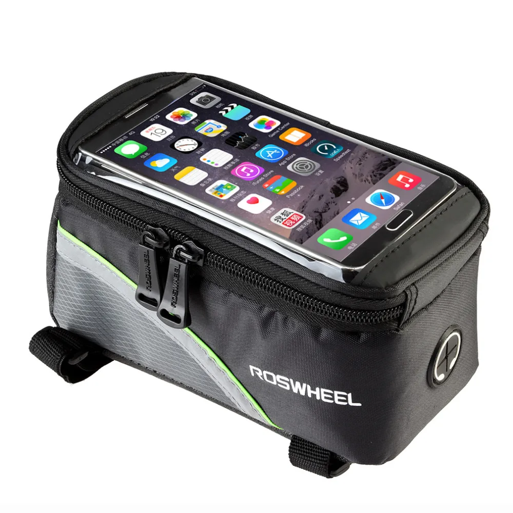 Flash Deal Bike Bag  4.2"4.8" 5.7"Cycling Bike Bicycle Bags Panniers Frame Front Tube Bag For  Phone MTB Bike Touch Screen Bag 13