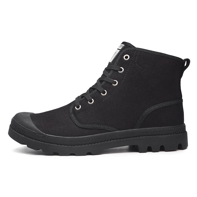 Quality Canvas Boots Men Ankle Worker Boots for Lovers High Tops Unisex