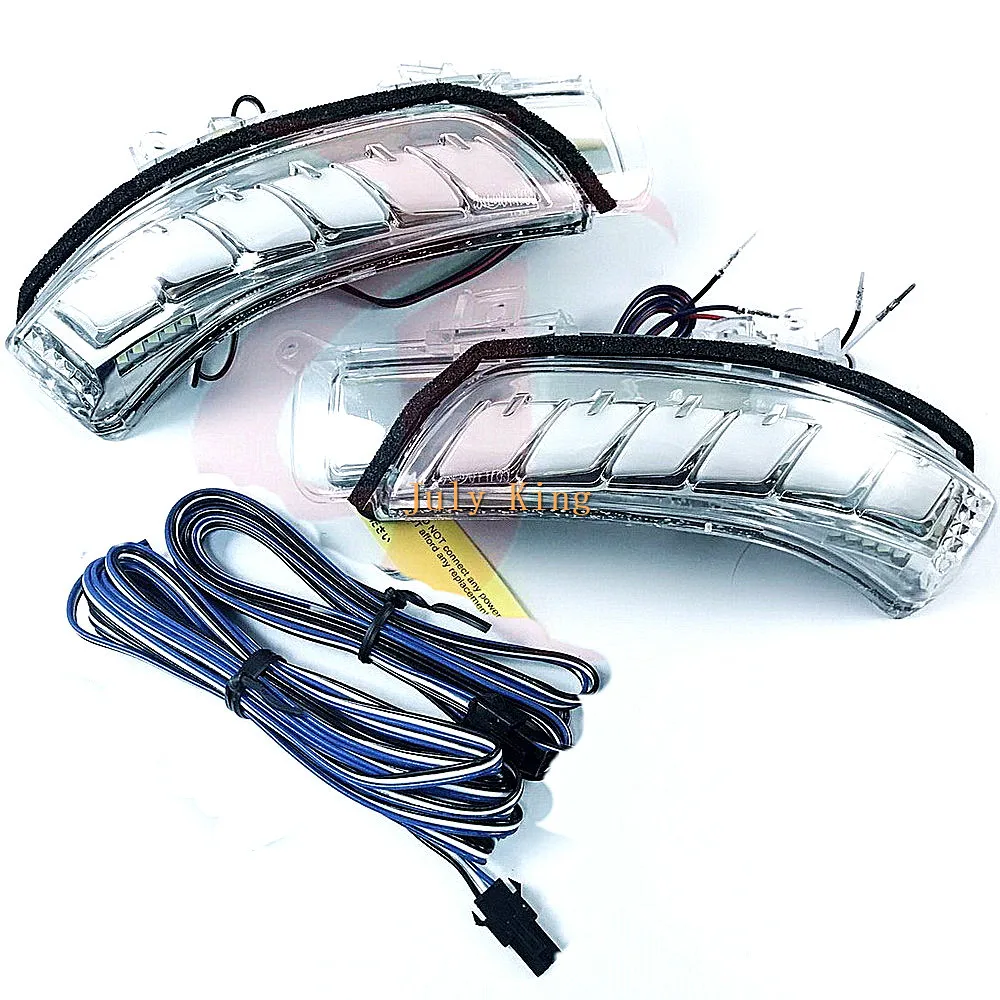 

LED Rear-view Mirror Lights case for Toyota Wish Markx Prius Crown Venza Iq etc; Streamer Yellow Turn Signals, DRL, Ground Lamp