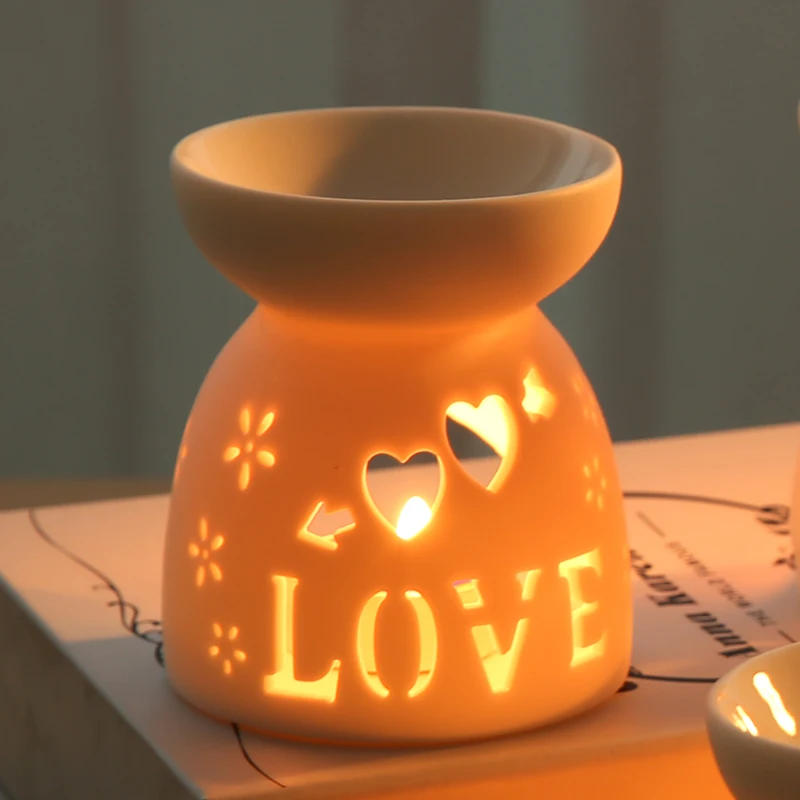 30cc Creative Ceramic Hollow Heart Shape Aroma Burner Essential Oil Aroma Lamp Oil Lamp Candle Aromatherapy Furnace Stove Burner 30cc Creative Ceramic Hollow Heart Shape Aroma Burner Essential Oil Aroma Lamp Oil Lamp Candle Aromatherapy Furnace Stove Burner