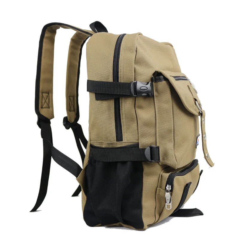 

New backpack men Fashion strap zipper solid casual bag male backpack school bag canvas bag designer backpacks for men backpacks