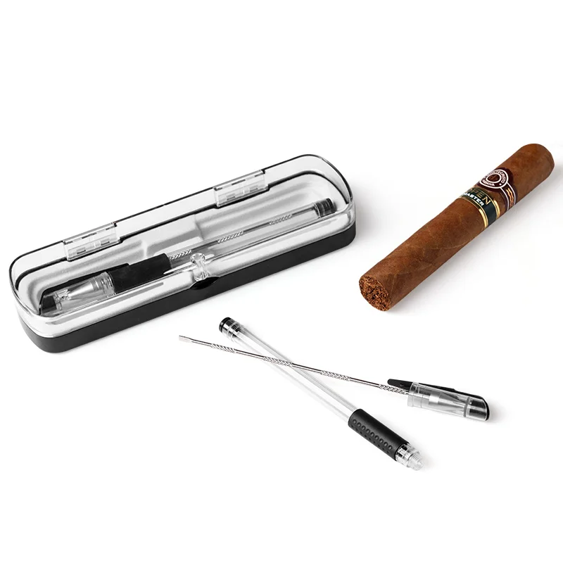 2pcs free ship portable Cigar pass needle cigar smoker portable dredge