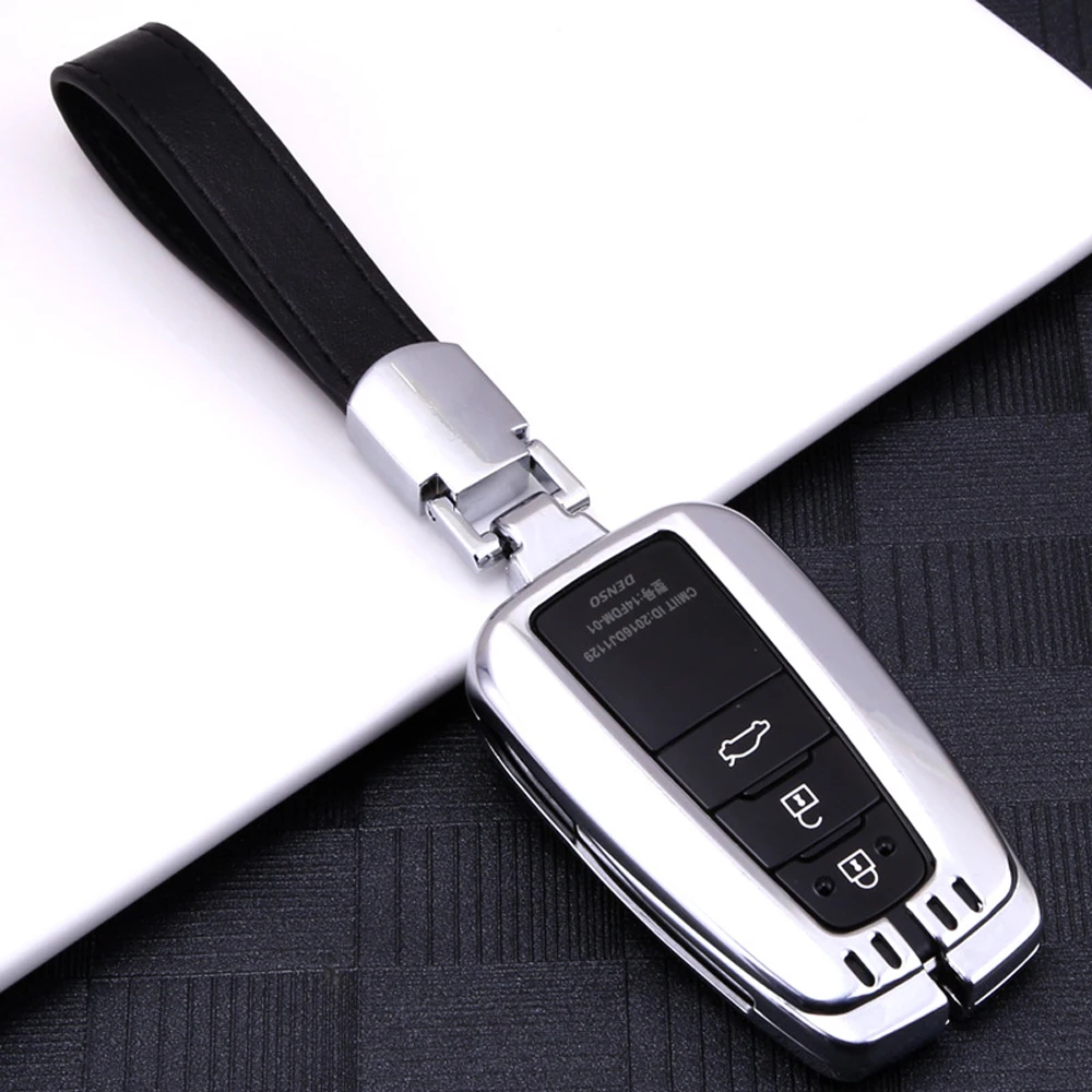 

Remote Car key Wallet For Toyota Camry CHR C-HR Aygo Prius Corolla Aygo RAV4 Prado 2016 2017 2018 car key case keyfob auto part