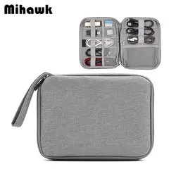 Mihawk портативный для мужчин кабель для передачи данных U диск сумки хранения Универсальный дорожные аксессуары офисная сумка органайзер