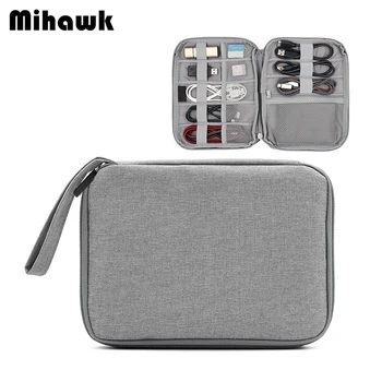 

Mihawk Portable Men's Data Cable U Disk Storage Bags Multifunction Travel Accessories Office Pouch Organizer Supplies Products