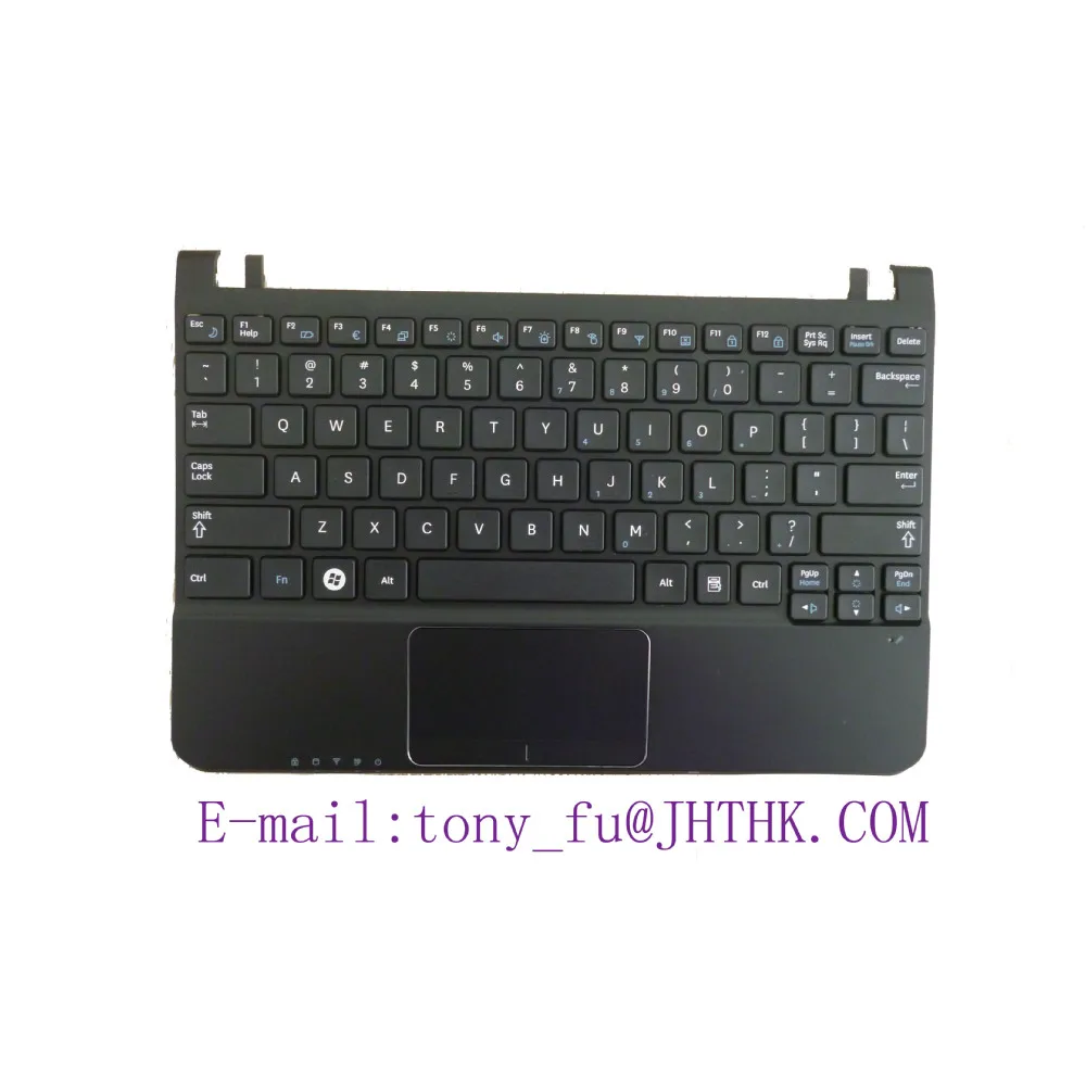 Подлинная Новый для Samsung NP NC108 NC210 NC110 Клавиатура ноутбука с рамкой Plamrest сенсорный чехол США Черный ba75-02919a