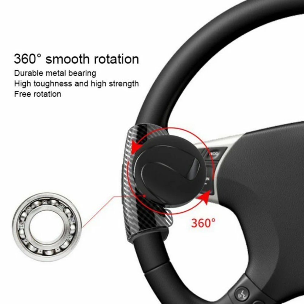 Pomo de coche Flexible de fácil instalación Spinner rotación antideslizante Universal de silicona volante de refuerzo herramienta mango de agarre de ayuda de Control