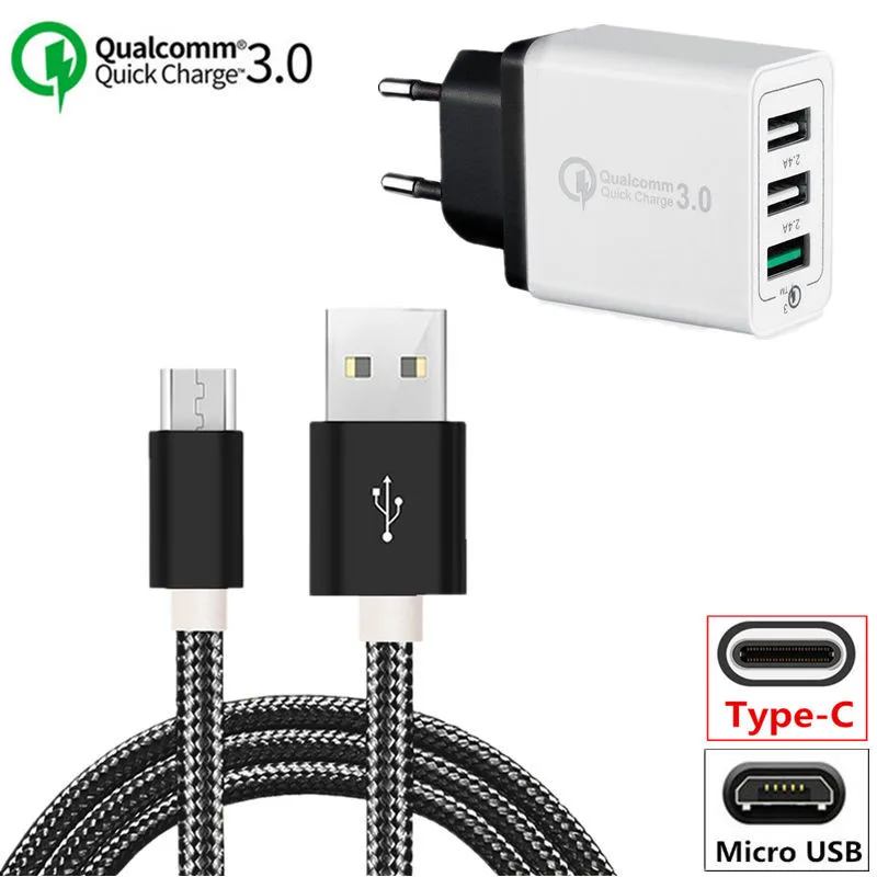 

Fast Charger for HTC Desire 12 plus 12s U12 Life QC 3.0 Charger for LG X power 3 2 Sony Xperia 1 10 plus Z5 Z3 Z4