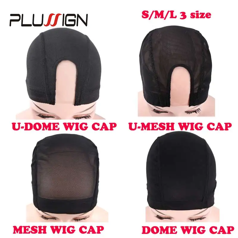 

Plussign Dome Cap For Hair Weft Wig Making Wave Cap U Part Lace Mesh Cap Professional Wig Making Tools Weaving Net Hairnets