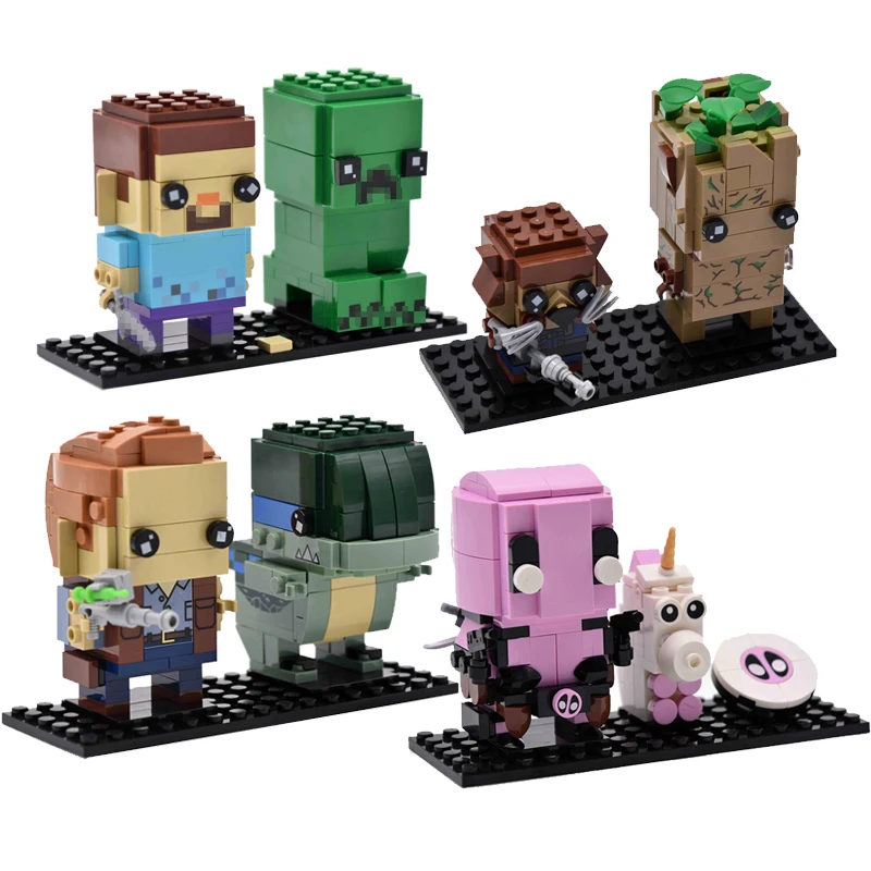 

DC Brickheadz Dragon Ball Z Brick Headz Building Blocks Marvel Batman Spiderman Superman loki joker Action Figures legoING Toys