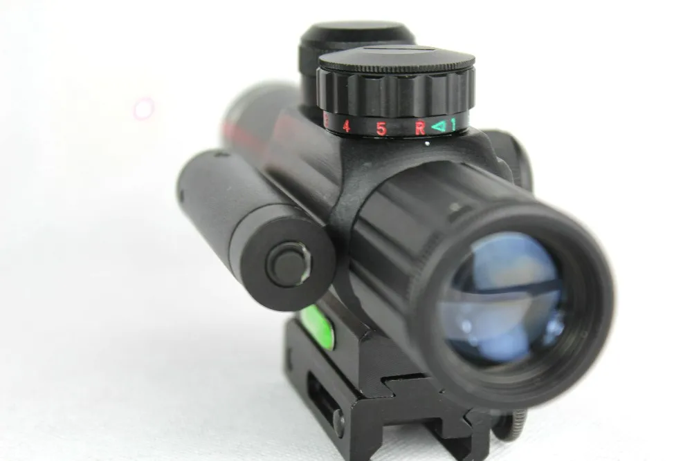 Hunting riflescope Tactical 4x25 Rifle Telescopic + Red Laser Sight+