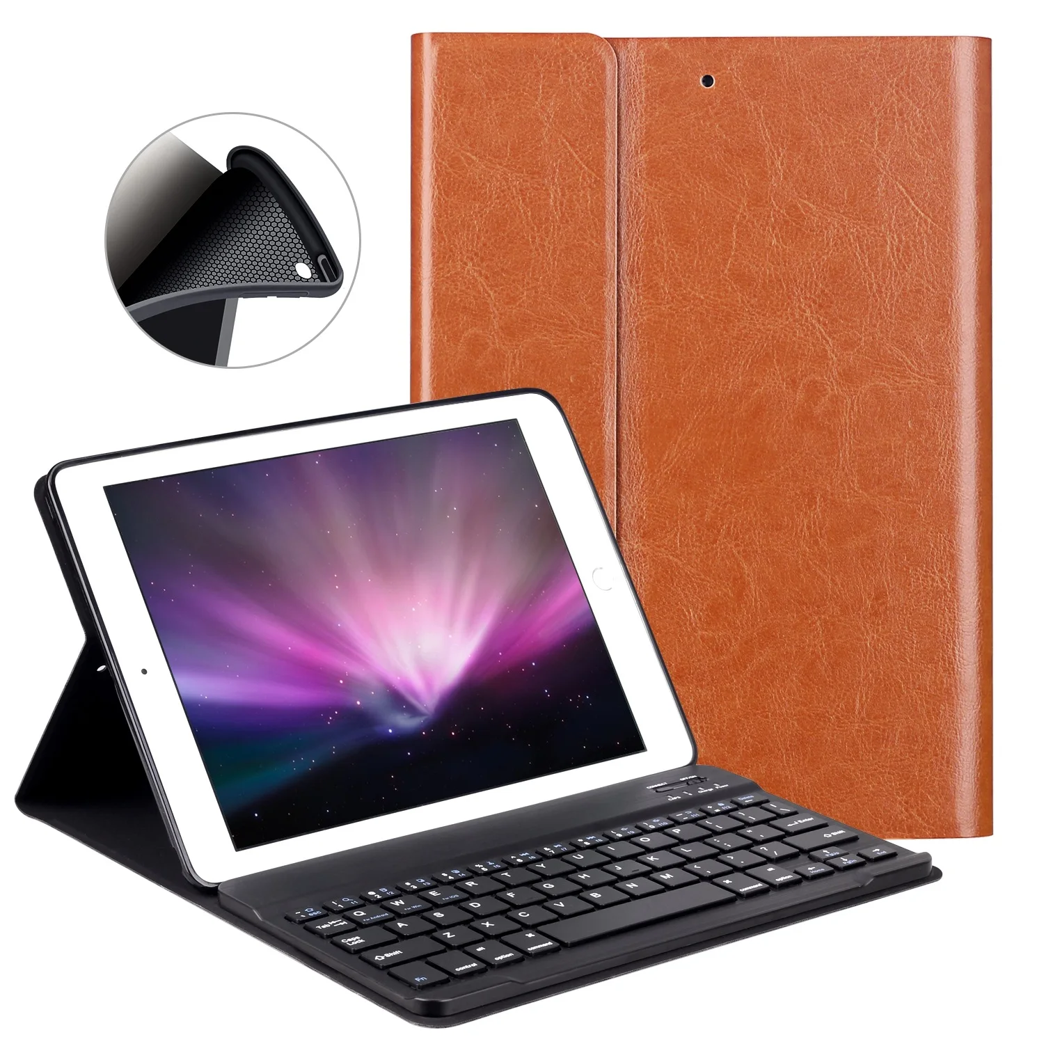 Чехол для клавиатуры iPad Mini 4 3 2 1 5 2019 [многоуровневый] силиконовый чехол из ПУ кожи