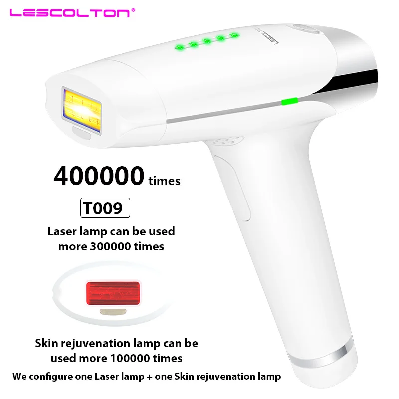 Lescolton Laser Hair Removal Device t009 Permanent Hair Removal IPL laser Epilator Armpit Hair Removal to Remove Lip Legs Bikini