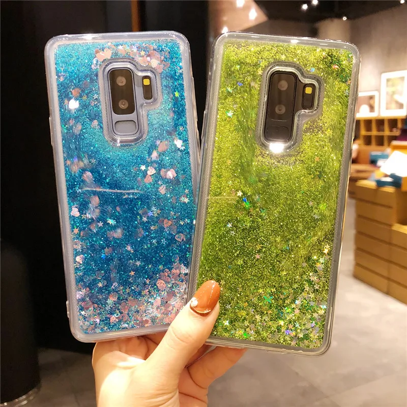 Жидкий блестящий чехол для Samsung Galaxy S9 Plus Note 9 8 5 4 J2 J5 J7 Prime J3 2016 ТПУ с зыбучим песком