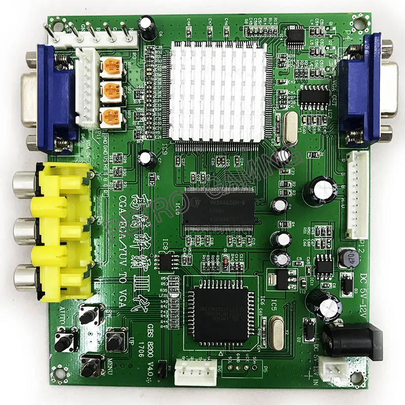1 шт. RGB CGA EGA YUV в VGA HD видео конвертер плата moulle HD9800 GBS8200 cga vga выход|rgb cga|vga egaconverter |