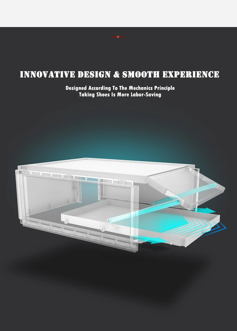 Выдвижной ящик для обуви, кроссовки, органайзер для хранения, высокий каблук, пластиковый контейнер, может быть наложен на предметы домашнего обихода