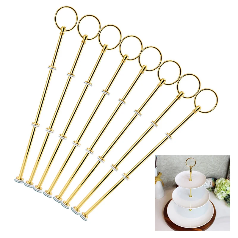 

8PCS/SET Cake Plate Stand Round Top Cake Plate Stand Handle Three Layers Fittings Fruit Food Kitchen Parts