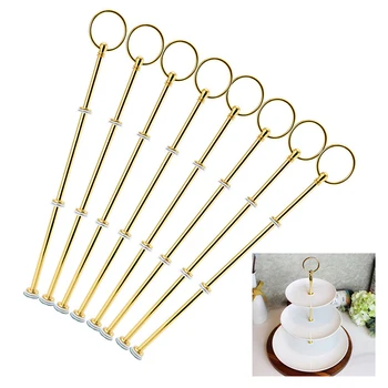 

8pcs/set Three Layers Cake Plate Stand Afternoon Tea Fruit Food Kitchen Wedding Party Cupcake dessert stand Puesto de pasteles